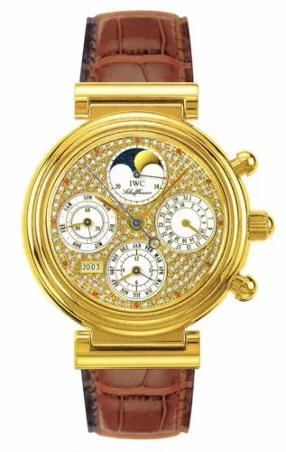 IWC Da Vinci Perpetual Yellow Gold / Paved / Italian IW3750-16 (IW375016)
